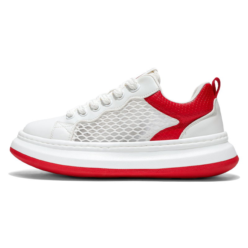 Magelly Амортизирующие кроссовки с противоскользящими и износостойкими свойствами мужские низкие повседневные белые красные, цвет White Red
Magelly Амортизирующие кроссовки с противоскользящими и износостойкими свойствами мужские низкие повседневные белые красные, цвет White Red