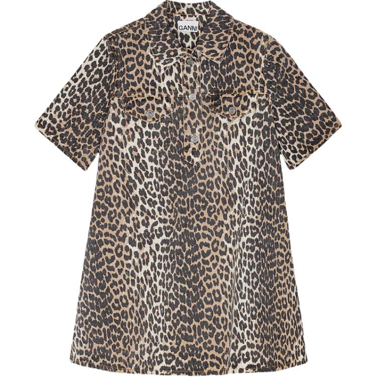 Animal print Denim Mini Skirt GANNI, леопард
Animal print Denim Mini Skirt GANNI, леопард