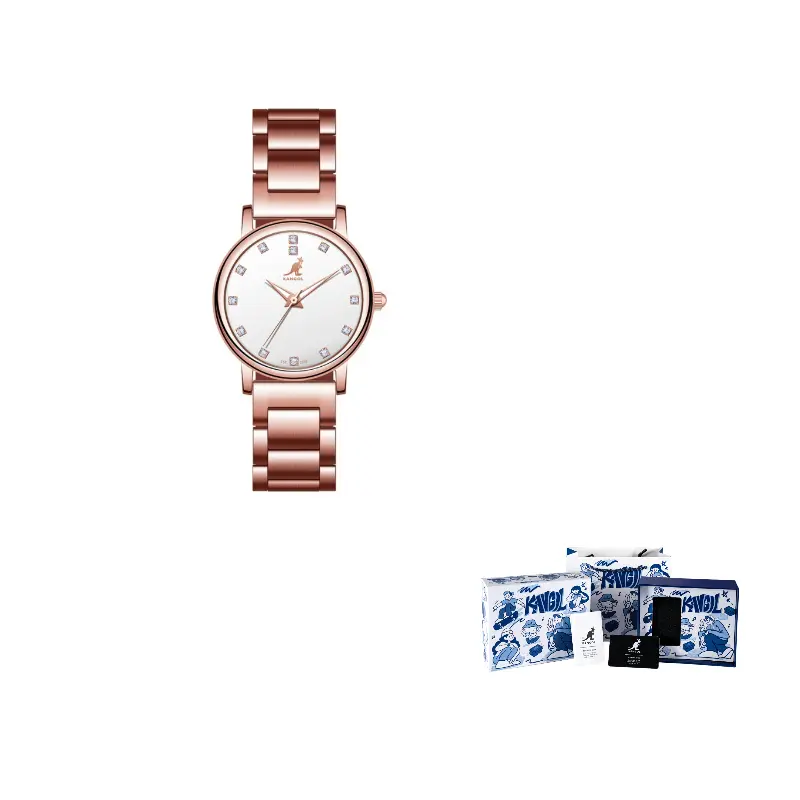 KANGOL Кварцевые часы из нержавеющей стали с белым циферблатом для женщин
KANGOL Кварцевые часы из нержавеющей стали с белым циферблатом для женщин