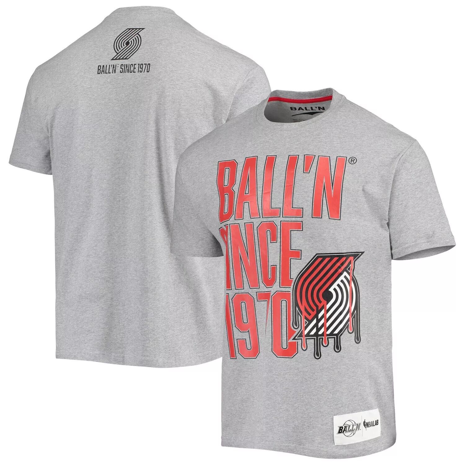 Мужская футболка BALL'N Heathered Grey Portland Trail Blazers с 1970 года
Мужская футболка BALL'N Heathered Grey Portland Trail Blazers с 1970 года