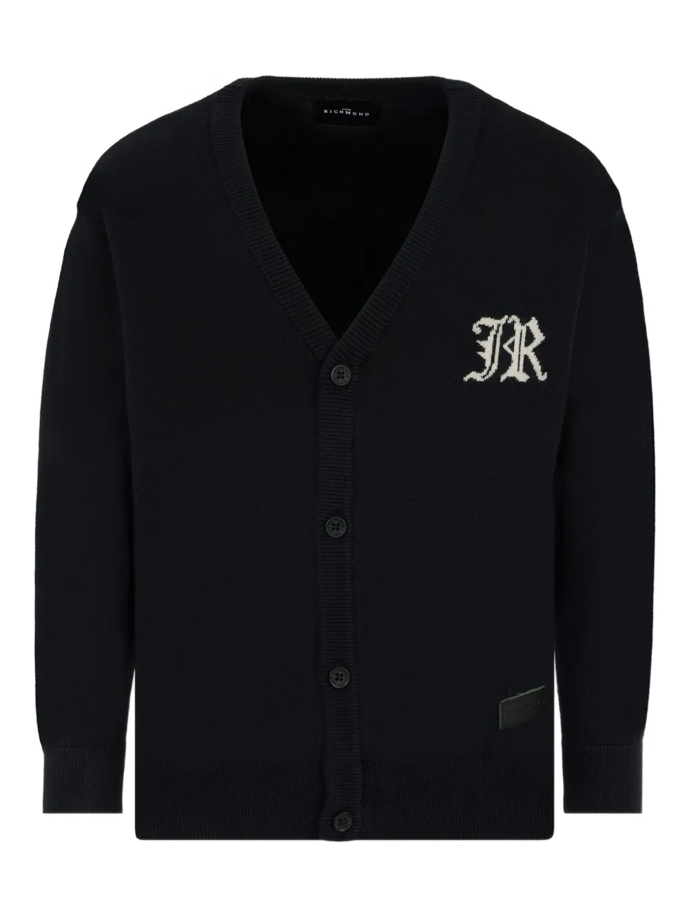 Кардиган с V-образным вырезом и вышитым логотипом John Richmond Junior, черный
Кардиган с V-образным вырезом и вышитым логотипом John Richmond Junior, черный
