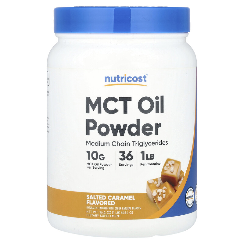 Nutricost, MCT Oil Powder, соленая карамель, 454 г (1 фунт)
Nutricost, MCT Oil Powder, соленая карамель, 454 г (1 фунт)