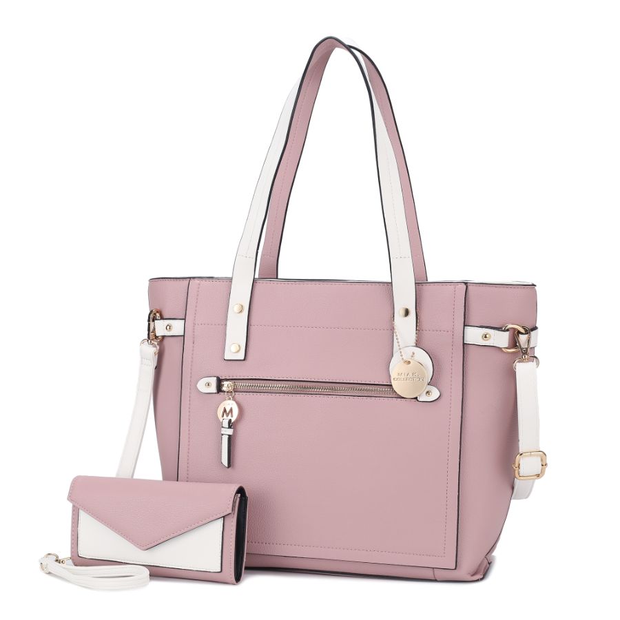Сумка-тоут Andrys из искусственной кожи - 2 штуки MKF Collection By Mia K., лиловый/белый 
Сумка-тоут Andrys из искусственной кожи - 2 штуки MKF Collection By Mia K., лиловый/белый
