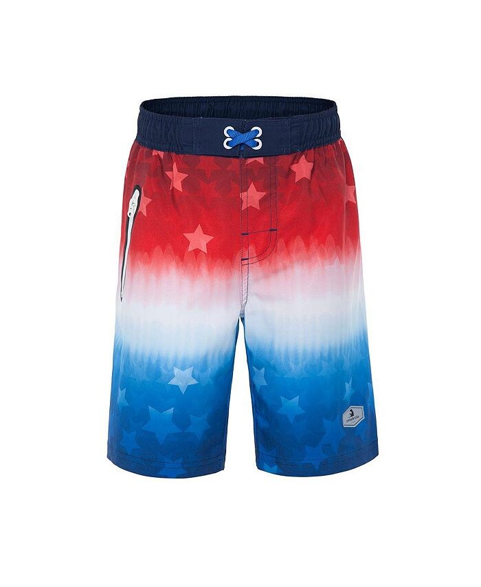 Быстросохнущие эластичные шорты для мальчиков, плавки-шорты с сетчатой подкладкой UPF50+ для мальчиков Rokka&Rolla, красный