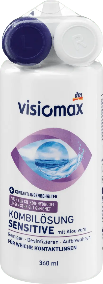 Комбинированный раствор Sensitive с контейнером 360 мл VISIOMAX
Комбинированный раствор Sensitive с контейнером 360 мл VISIOMAX