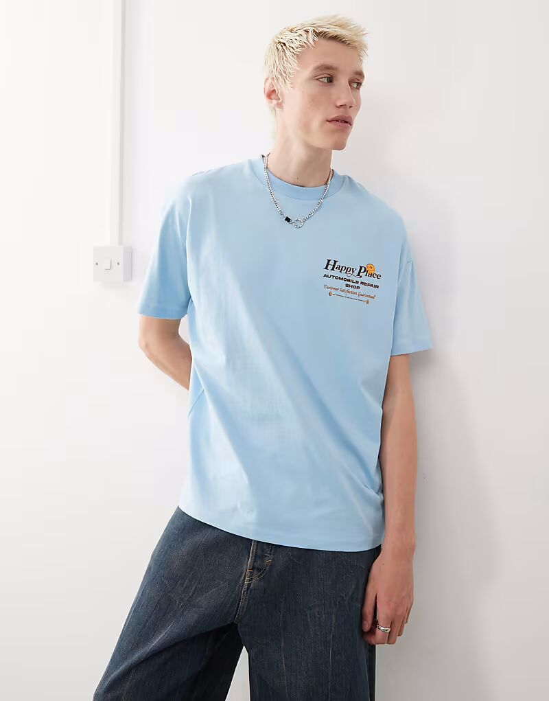 Футболка COLLUSION с принтом «улыбка» синего цвета
Футболка COLLUSION с принтом «улыбка» синего цвета