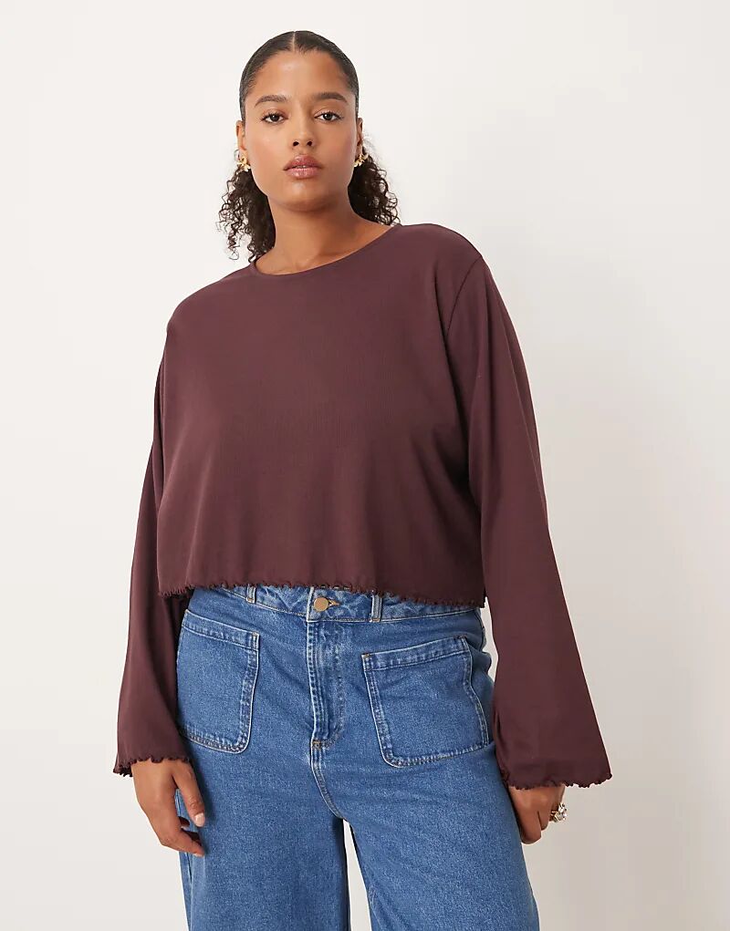 Лонгслив с длинными рукавами и салатовым подолом ASOS DESIGN Curve цвета помадки - ТЁМНЫЙ ШОКОЛАД
Лонгслив с длинными рукавами и салатовым подолом ASOS DESIGN Curve цвета помадки - ТЁМНЫЙ ШОКОЛАД