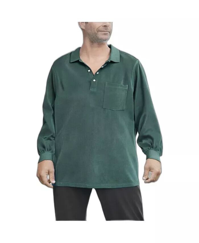 Мужская рубашка-поло Piqu Longer-Length с длинными рукавами Shrink-Less для высоких и крупных мужчин KingSize, зеленый
Мужская рубашка-поло Piqu Longer-Length с длинными рукавами Shrink-Less для высоких и крупных мужчин KingSize, зеленый