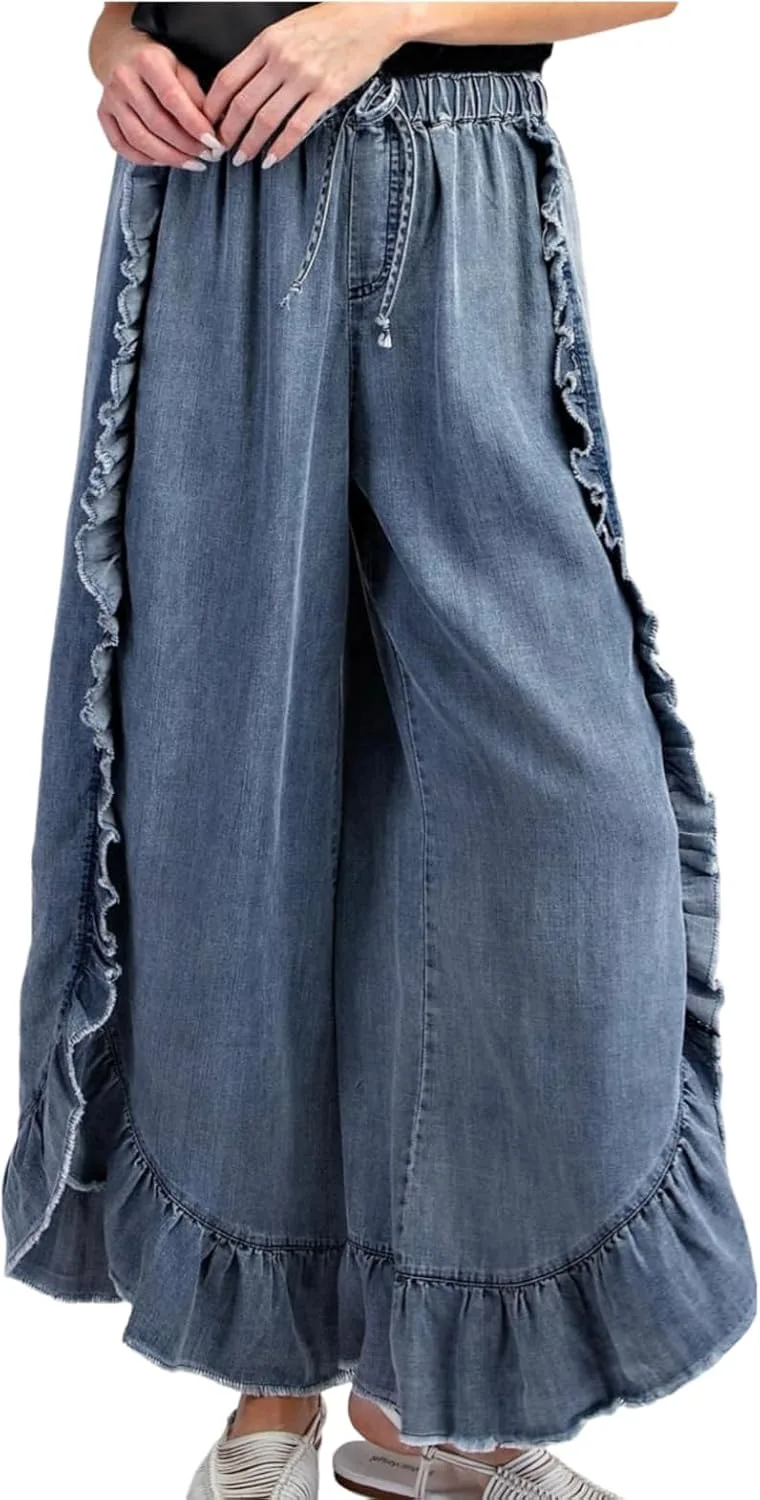 Женские летние джинсы с рюшами и пачворком Chvity
Женские летние джинсы с рюшами и пачворком Chvity