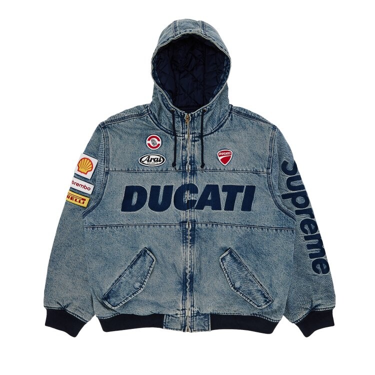 Куртка Supreme x Ducati Hooded Racing Jacket, синий
Куртка Supreme x Ducati Hooded Racing Jacket, синий