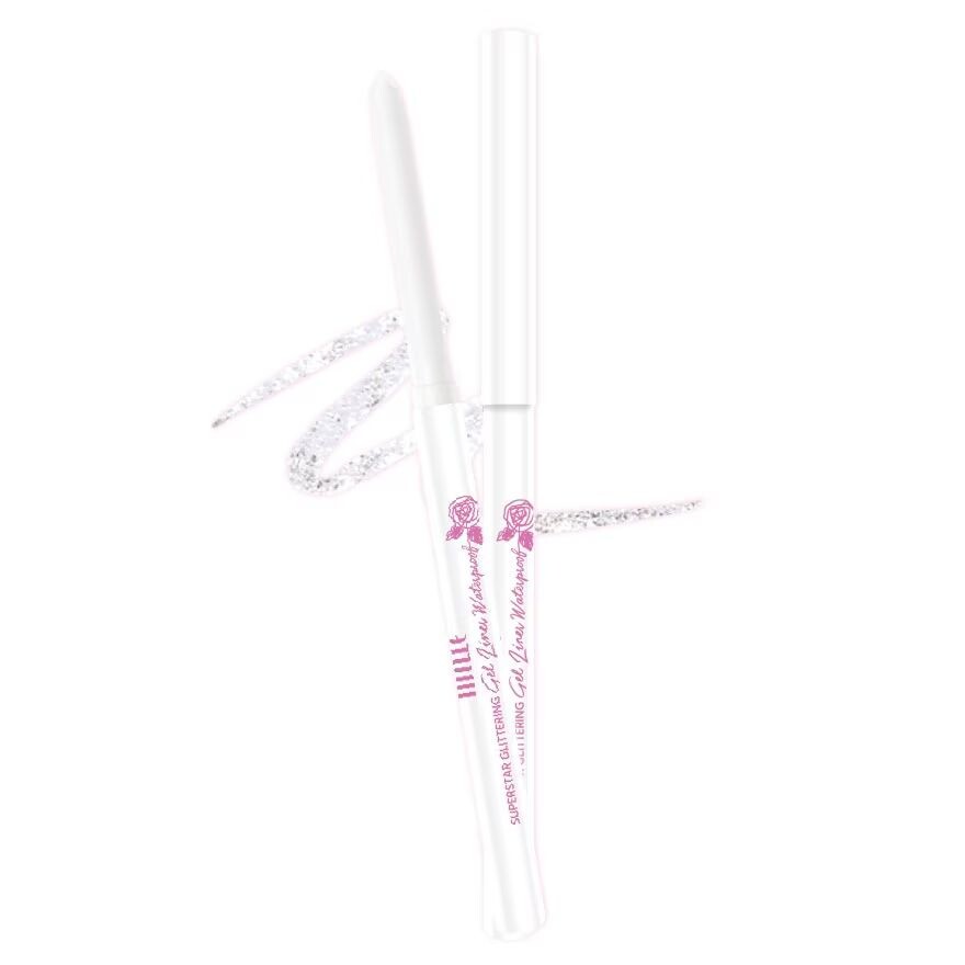 Mille Водостойкая гелевая подводка Superstar с блестками 0,5 г. Сверкающий белый, Glittering White
Mille Водостойкая гелевая подводка Superstar с блестками 0,5 г. Сверкающий белый, Glittering White