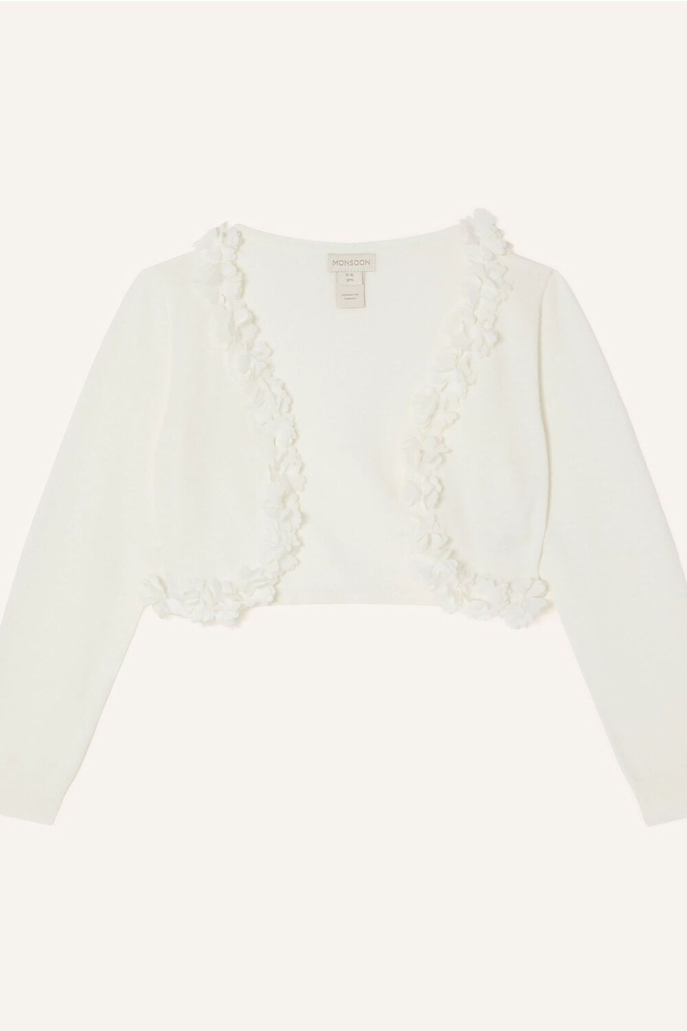 Бежевый детский кардиган с 3D цветами Monsoon
Бежевый детский кардиган с 3D цветами Monsoon