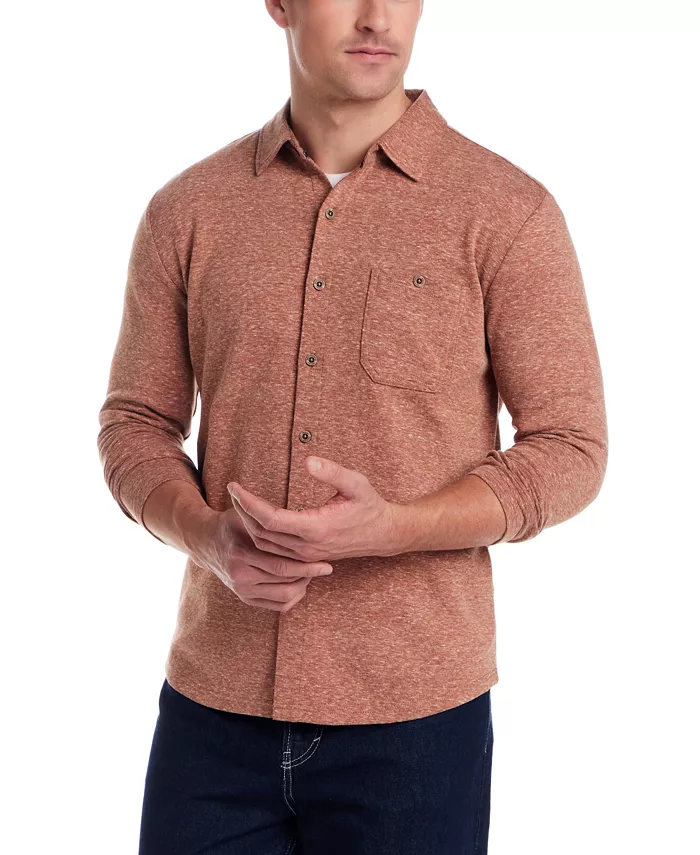 Мужская рубашка с длинным рукавом и застежкой на пуговицы спереди из меланжевого цвета Weatherproof Vintage, красный
Мужская рубашка с длинным рукавом и застежкой на пуговицы спереди из меланжевого цвета Weatherproof Vintage, красный