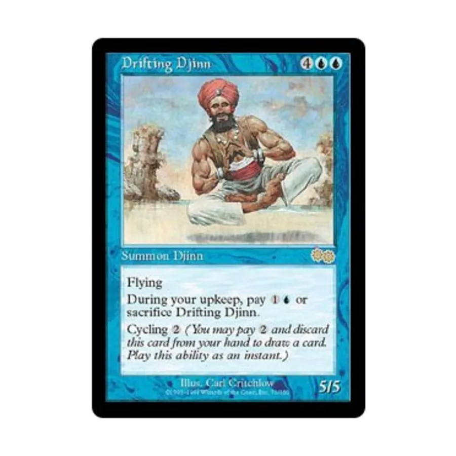 CCG Дрейфующий джинн (клавиша R), MTG - Urza's Saga
CCG Дрейфующий джинн (клавиша R), MTG - Urza's Saga