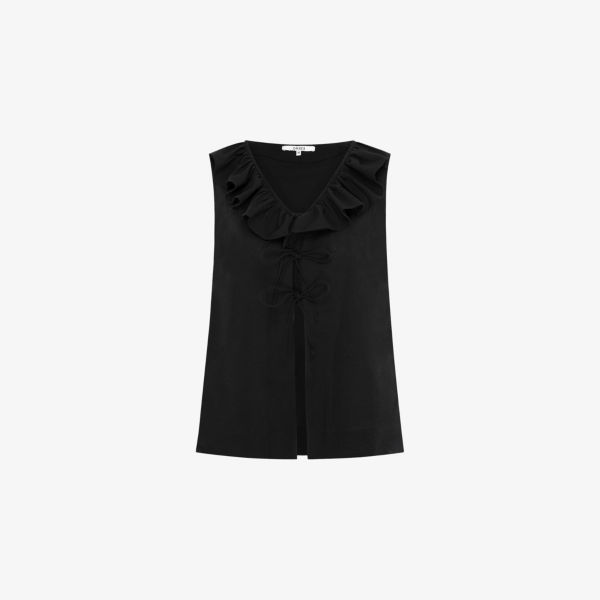 Блузка Omnes хлопковая без рукавов с оборками, черный
Блузка Omnes хлопковая без рукавов с оборками, черный