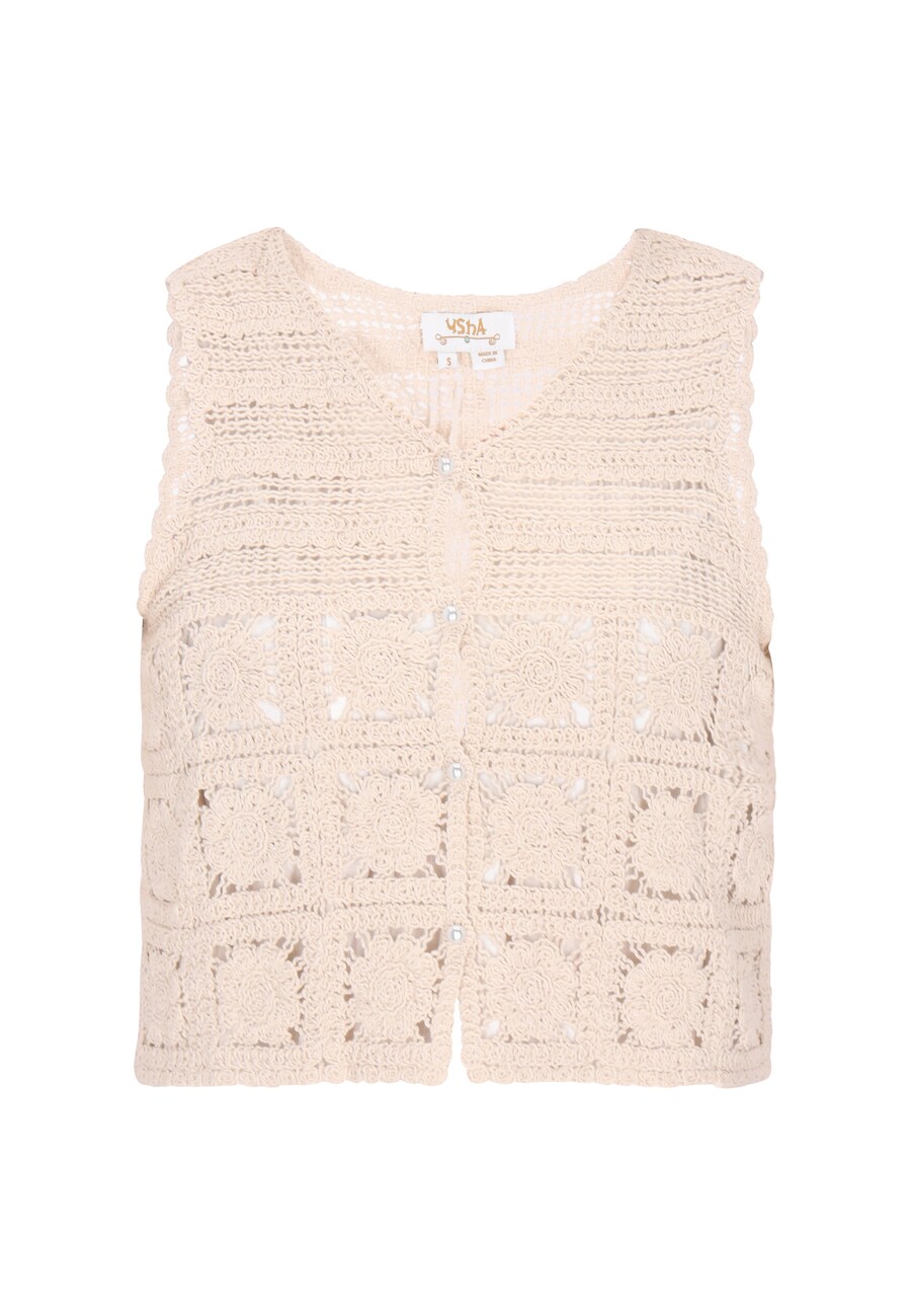 Вязаный жилет usha FESTIVAL Fashion Look, кремовый
Вязаный жилет usha FESTIVAL Fashion Look, кремовый