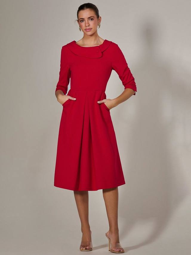 Платье миди с длинными рукавами и отложным воротником Jolie Moi, Red
Платье миди с длинными рукавами и отложным воротником Jolie Moi, Red