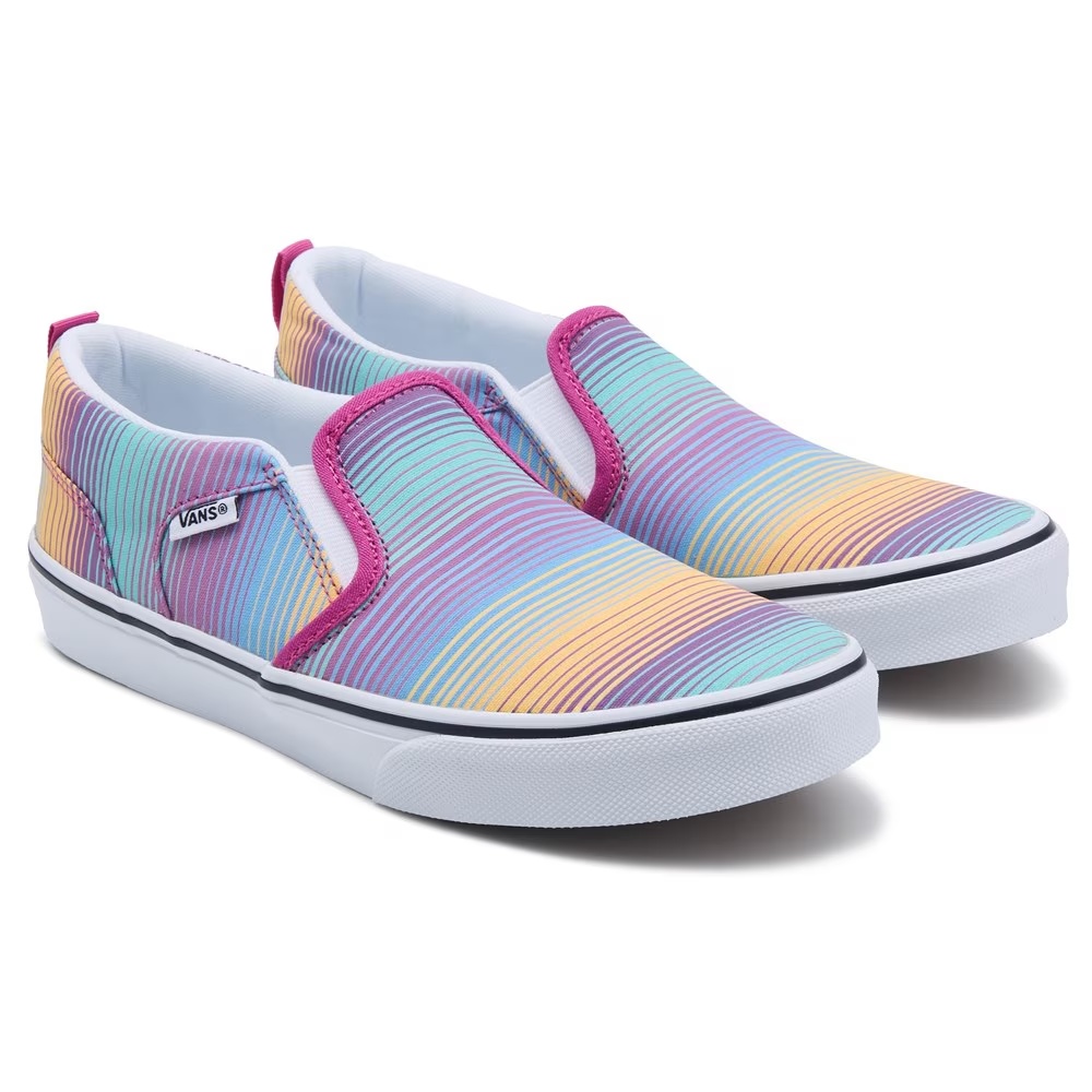 Детские кеды без шнурков asher для маленьких/больших детей Vans, multi rainbow
Детские кеды без шнурков asher для маленьких/больших детей Vans, multi rainbow