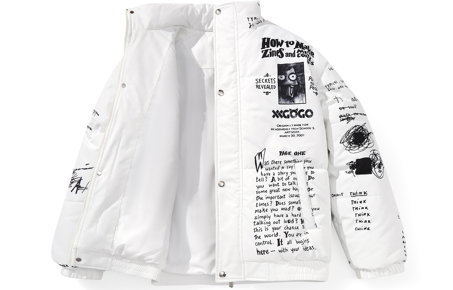 XXGOGO Стеганая куртка унисекс, Белый
XXGOGO Стеганая куртка унисекс, Белый