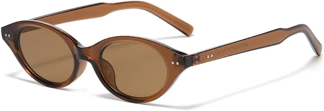 Солнцезащитные очки с защитой от УФ-излучения UV400 | Маленькая оправа, овальная, в стиле панк с заклепками | для женщин и мужчин, для занятий спортом на открытом воздухе и вождения DSVIGF, Brown-brown
Солнцезащитные очки с защитой от УФ-излучения UV400 | Маленькая оправа, овальная, в стиле панк с заклепками | для женщин и мужчин, для занятий спортом на открытом воздухе и вождения DSVIGF, Brown-brown