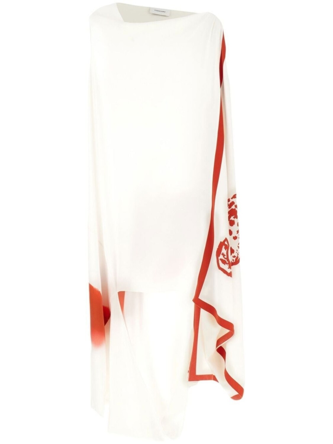 Ferragamo платье миди с драпировкой, белый
Ferragamo платье миди с драпировкой, белый