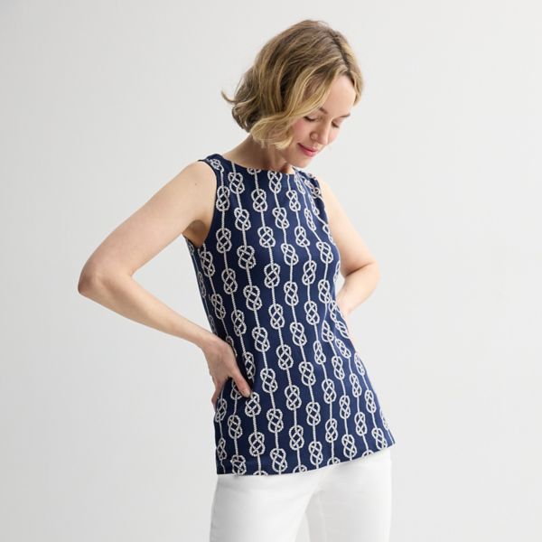 Женская майка-бато Croft & Barrow, цвет navy nautical rope
Женская майка-бато Croft & Barrow, цвет navy nautical rope