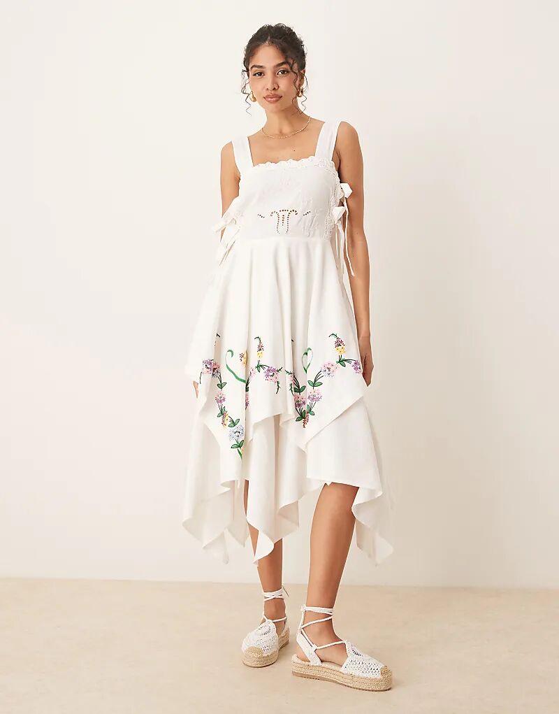 Платье миди ASOS DESIGN с квадратным вырезом, подолом-хаки и цветочной вышивкой
Платье миди ASOS DESIGN с квадратным вырезом, подолом-хаки и цветочной вышивкой