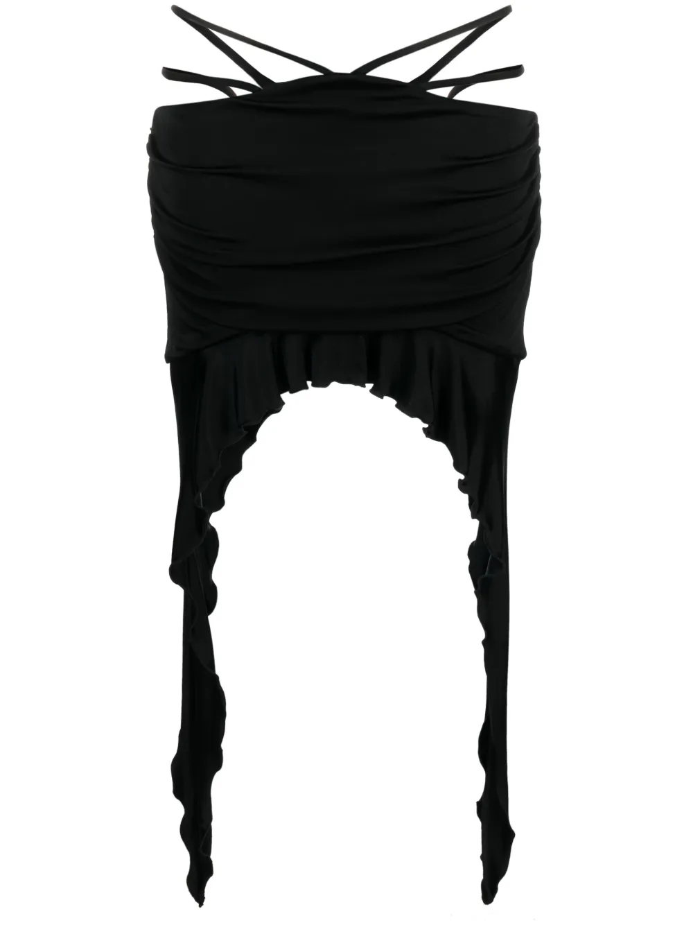 Мини-юбка асимметричного кроя со сборками Misbhv, черный
Мини-юбка асимметричного кроя со сборками Misbhv, черный