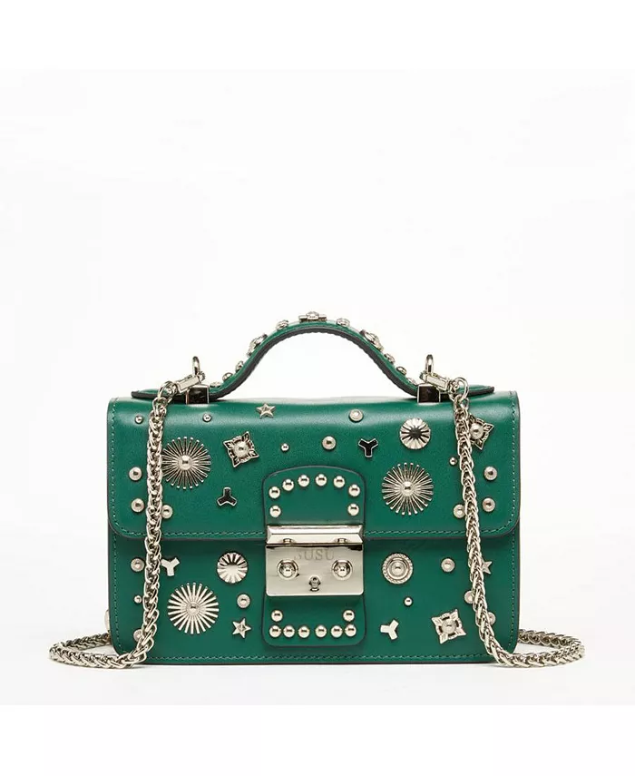 Маленькая кожаная сумка-кроссбоди темно-зеленого цвета, женская сумка через плечо SUSU, зеленый
Маленькая кожаная сумка-кроссбоди темно-зеленого цвета, женская сумка через плечо SUSU, зеленый