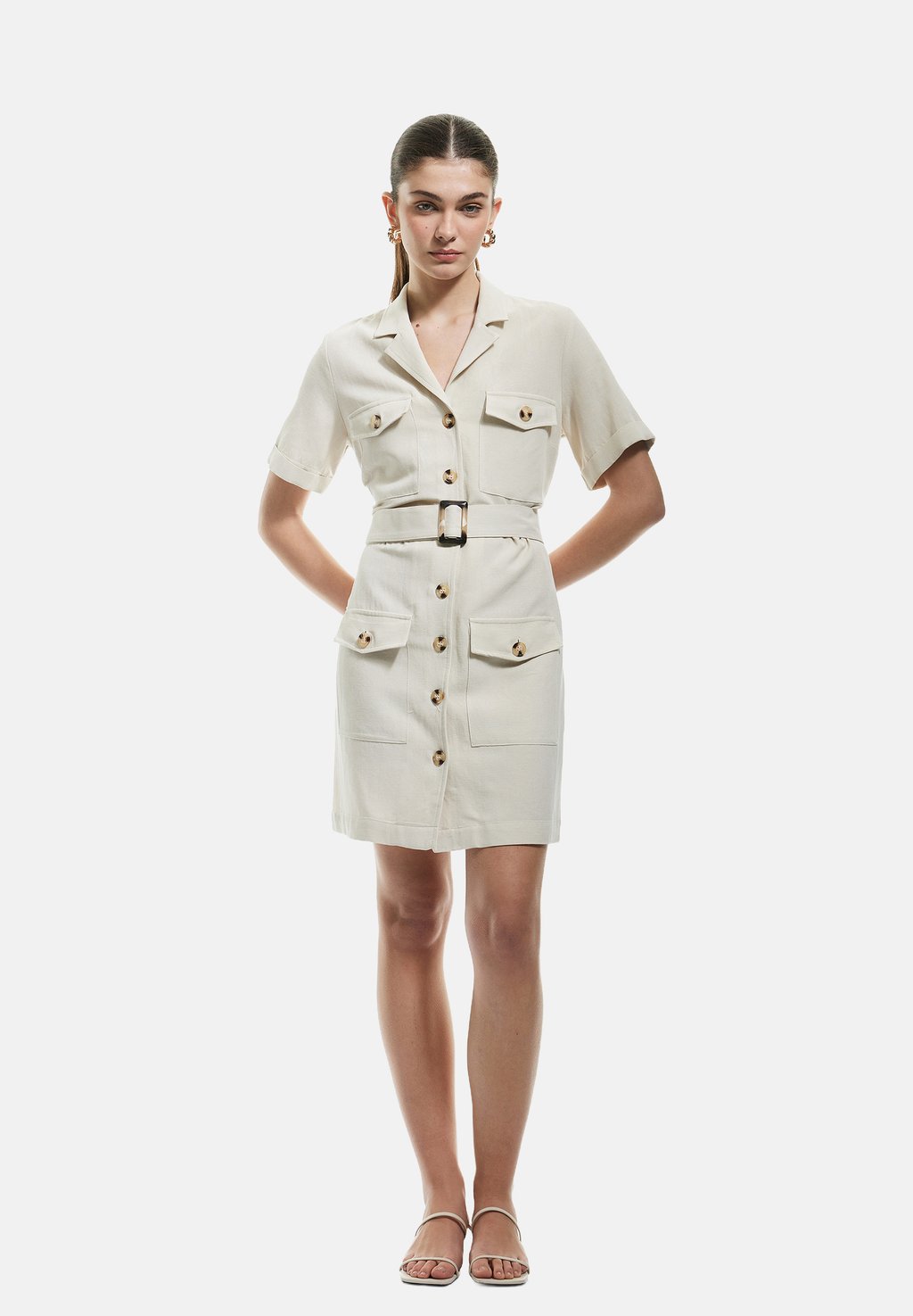 Платье-рубашка Koton, бежевый
Платье-рубашка Koton, бежевый