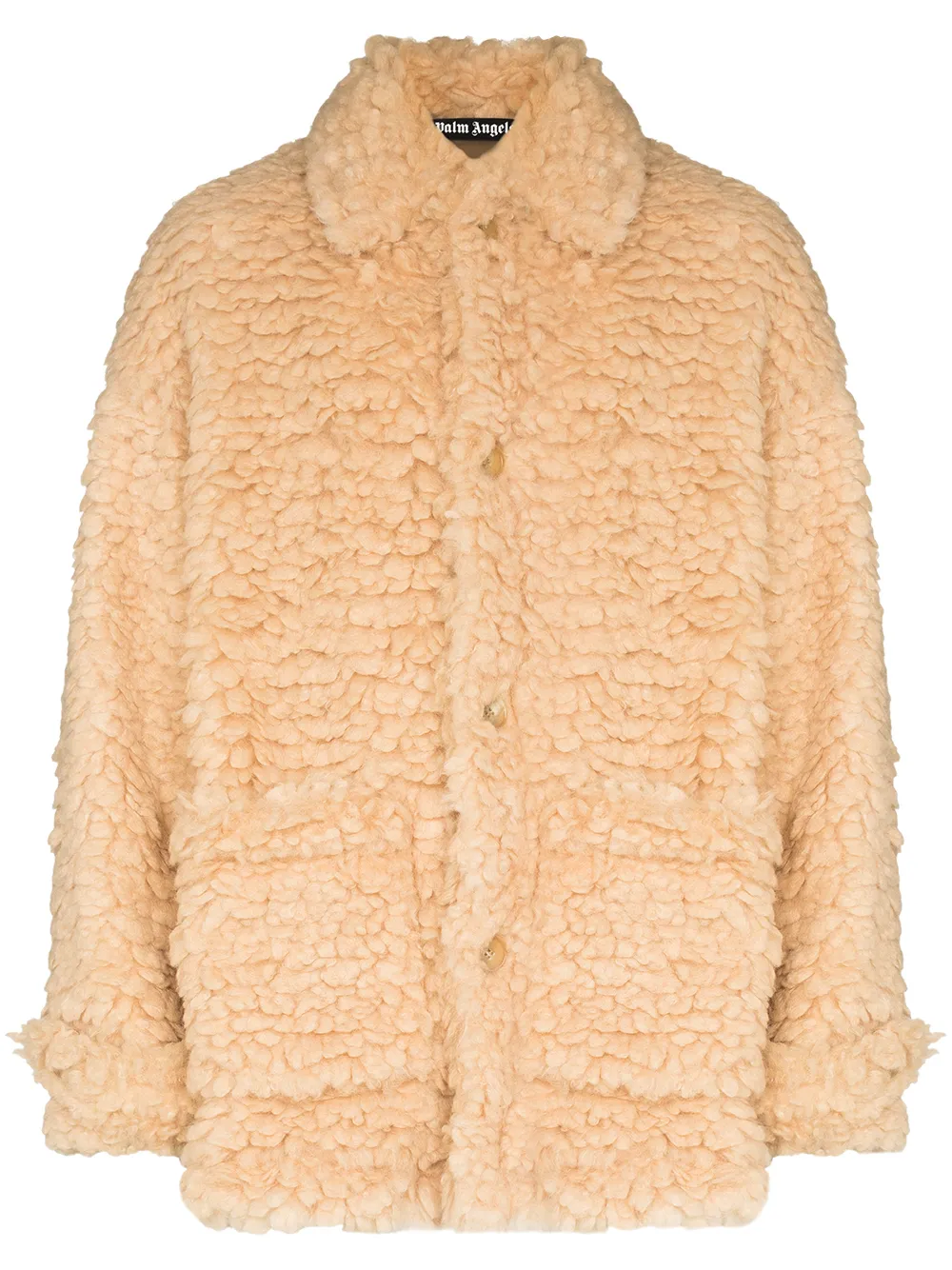 Короткое однобортное пальто из шерпы PALM ANGELS, нейтральный
Короткое однобортное пальто из шерпы PALM ANGELS, нейтральный