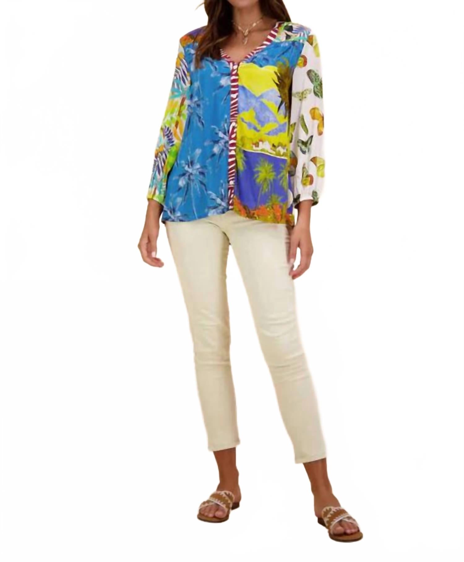 Рубашка Celebration с V-образным вырезом, цвет: разноцветный Rubyyaya, Multi
Рубашка Celebration с V-образным вырезом, цвет: разноцветный Rubyyaya, Multi