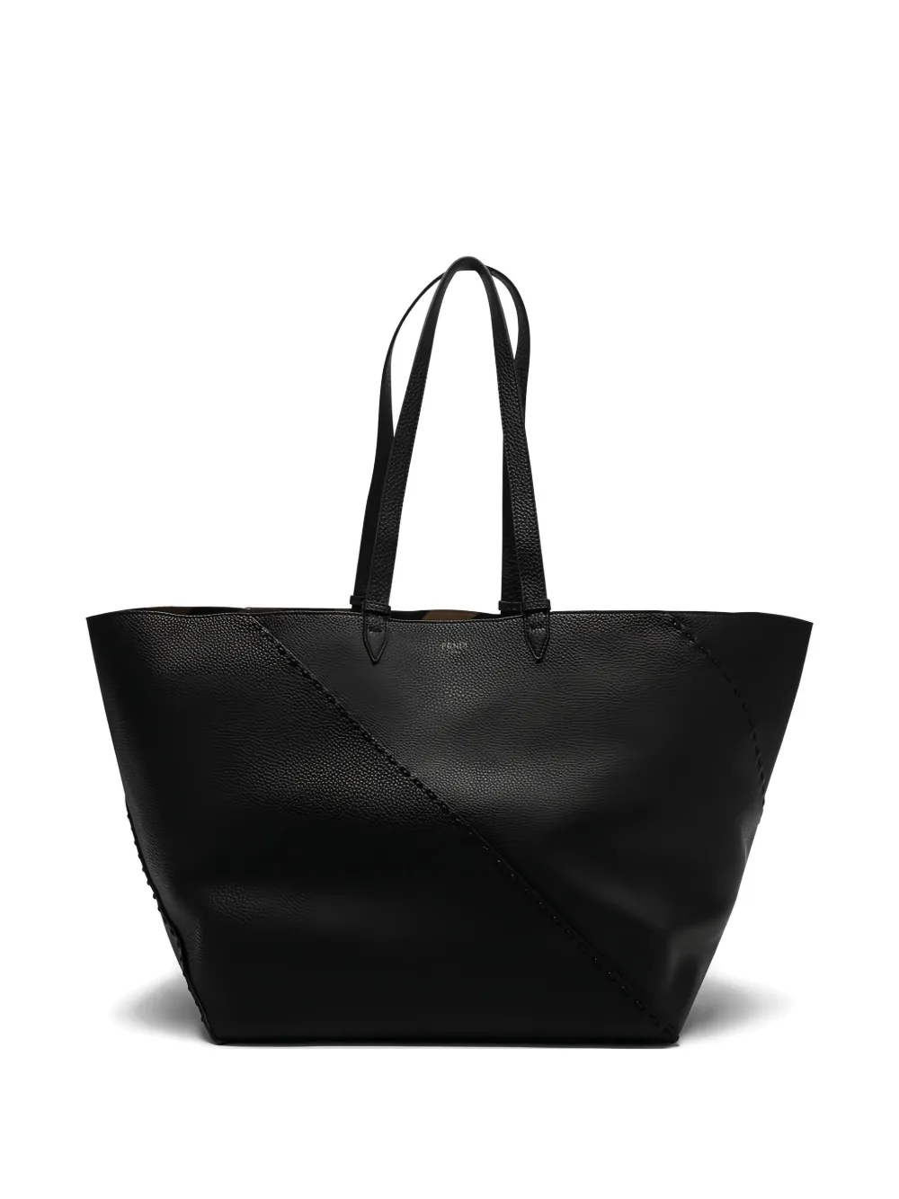 Сумка-тоут с отделкой строчкой Fendi, черный
Сумка-тоут с отделкой строчкой Fendi, черный