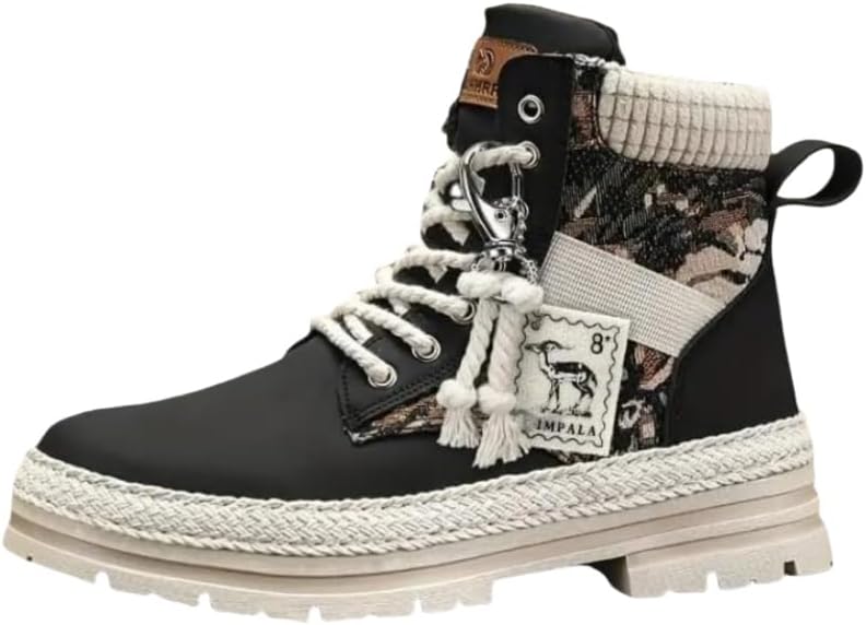 Спортивные сникерсы с высоким верхом для повседневной носки - шнуровка спереди, толстая подошва, прочные и противоскользящие, удобные и стильные для мужчин, короткие ботинки Fmshi, черный
Спортивные сникерсы с высоким верхом для повседневной носки - шнуровка спереди, толстая подошва, прочные и противоскользящие, удобные и стильные для мужчин, короткие ботинки Fmshi, черный