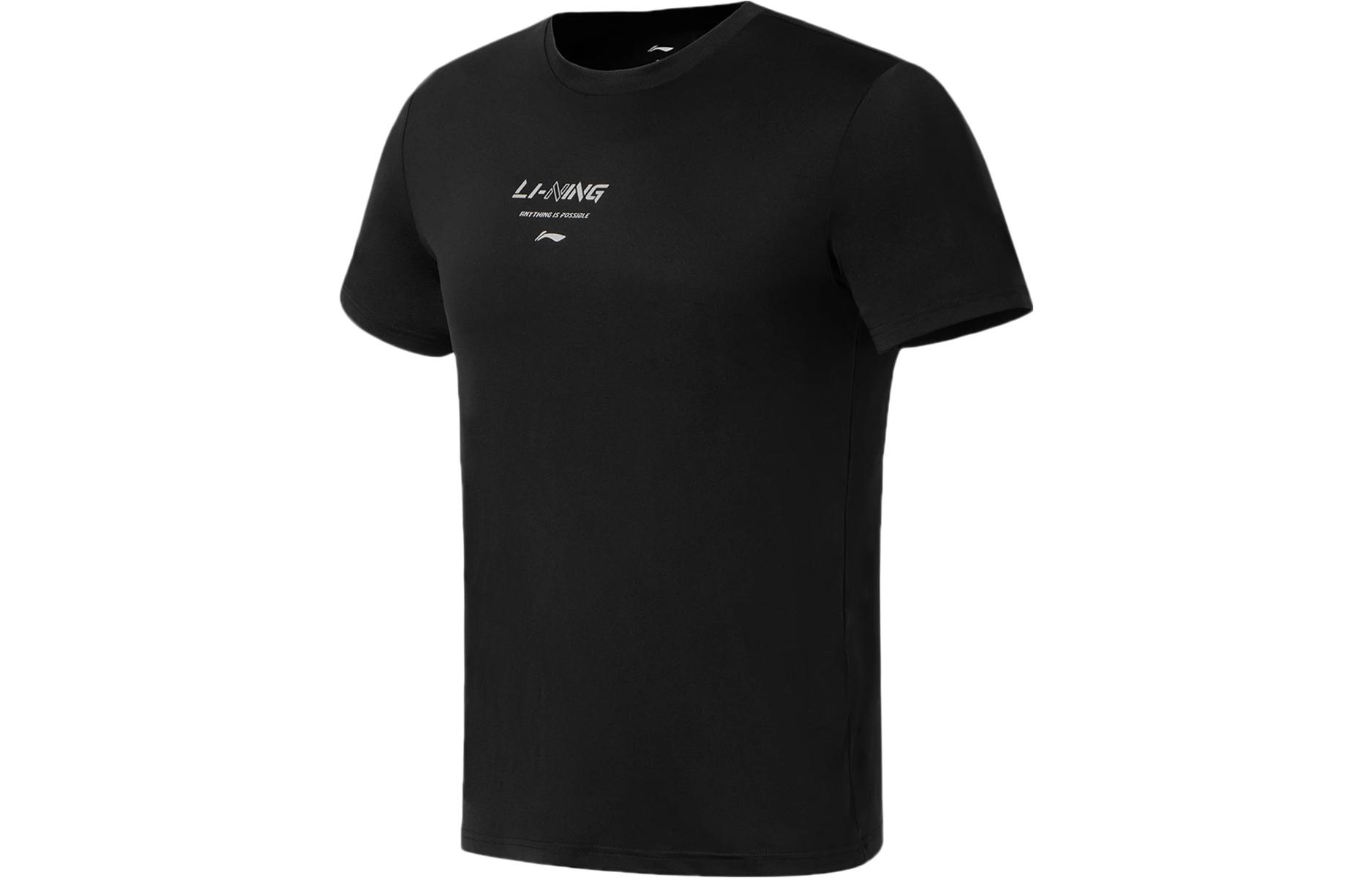 Фитнес серия Футболка мужская черная LINING 
Фитнес серия Футболка мужская черная LINING