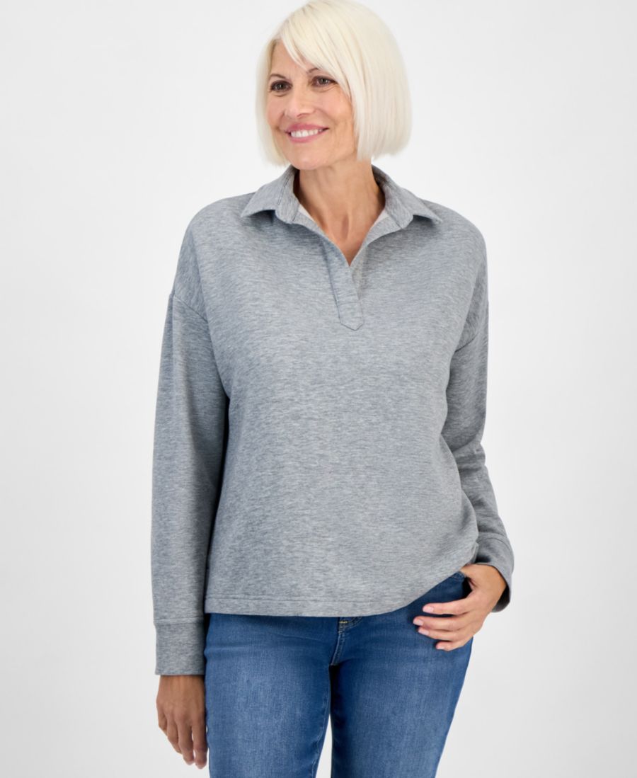 Укороченная блузка с воротником-стойкой из меланжевого флиса Luxsoft Style & Co, Medium Grey Heather
Укороченная блузка с воротником-стойкой из меланжевого флиса Luxsoft Style & Co, Medium Grey Heather