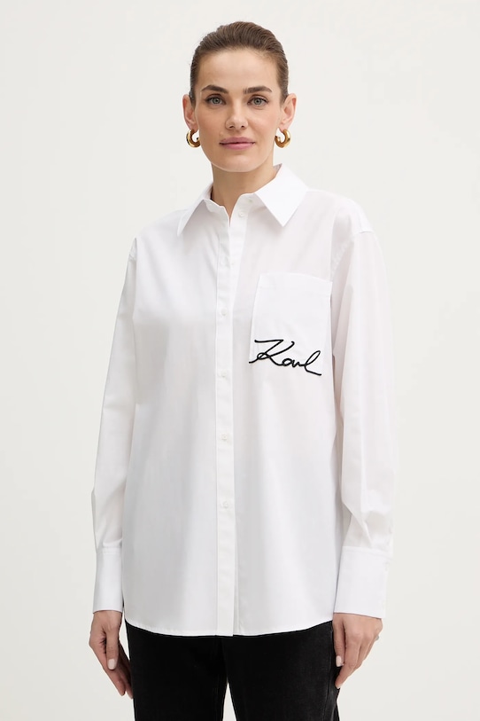 Хлопковая рубашка Karl Lagerfeld, белый
Хлопковая рубашка Karl Lagerfeld, белый