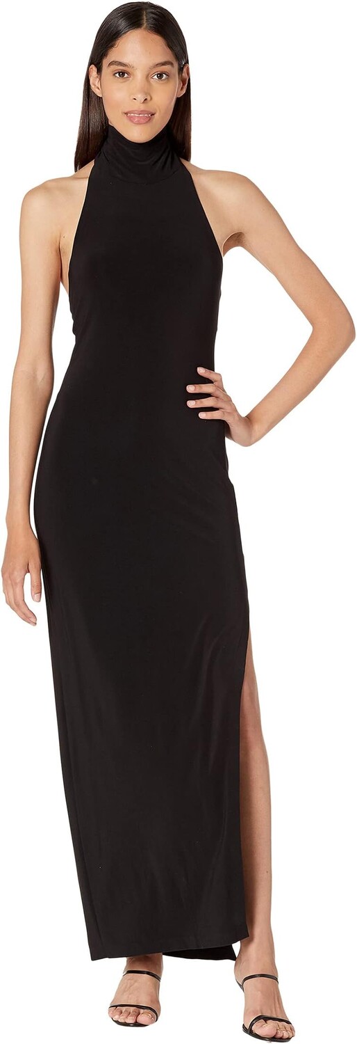 Платье с разрезом по бокам и бретельками-черепахой Norma Kamali, черный
Платье с разрезом по бокам и бретельками-черепахой Norma Kamali, черный