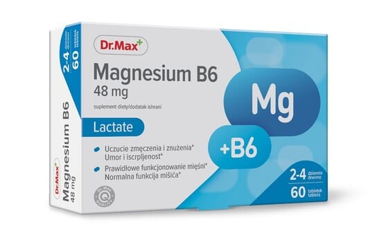 Dr.Max Pharma, Лактат магния B6, Добавка , 60 таблеток
Dr.Max Pharma, Лактат магния B6, Добавка , 60 таблеток