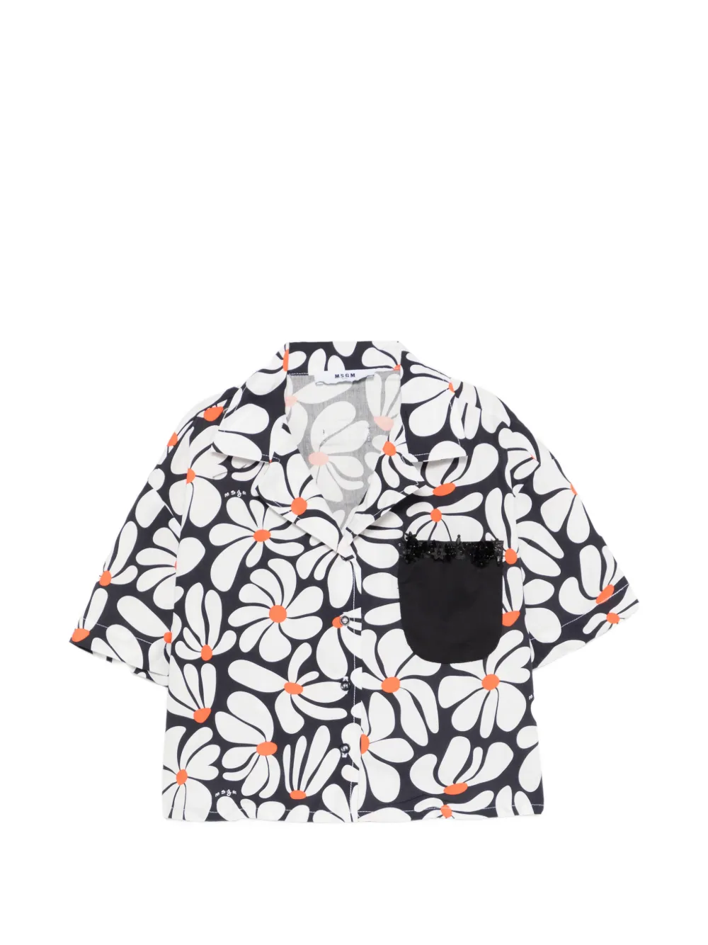 Рубашка с цветочным узором Msgm Kids, черный
Рубашка с цветочным узором Msgm Kids, черный