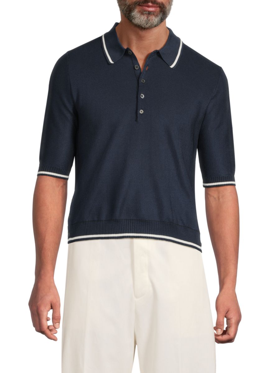 Рубашка-поло из смесового шелка Thom Browne, темно-синий
Рубашка-поло из смесового шелка Thom Browne, темно-синий