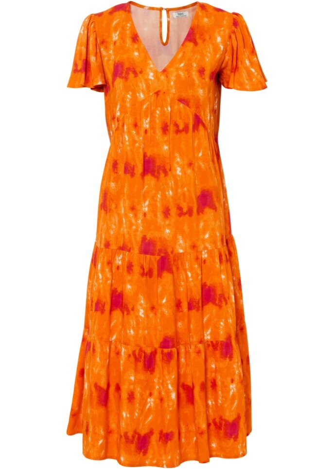 Трикотажное платье длиной до колена с короткими рукавами воланами и карманами Bpc Bonprix Collection, розовый
Трикотажное платье длиной до колена с короткими рукавами воланами и карманами Bpc Bonprix Collection, розовый