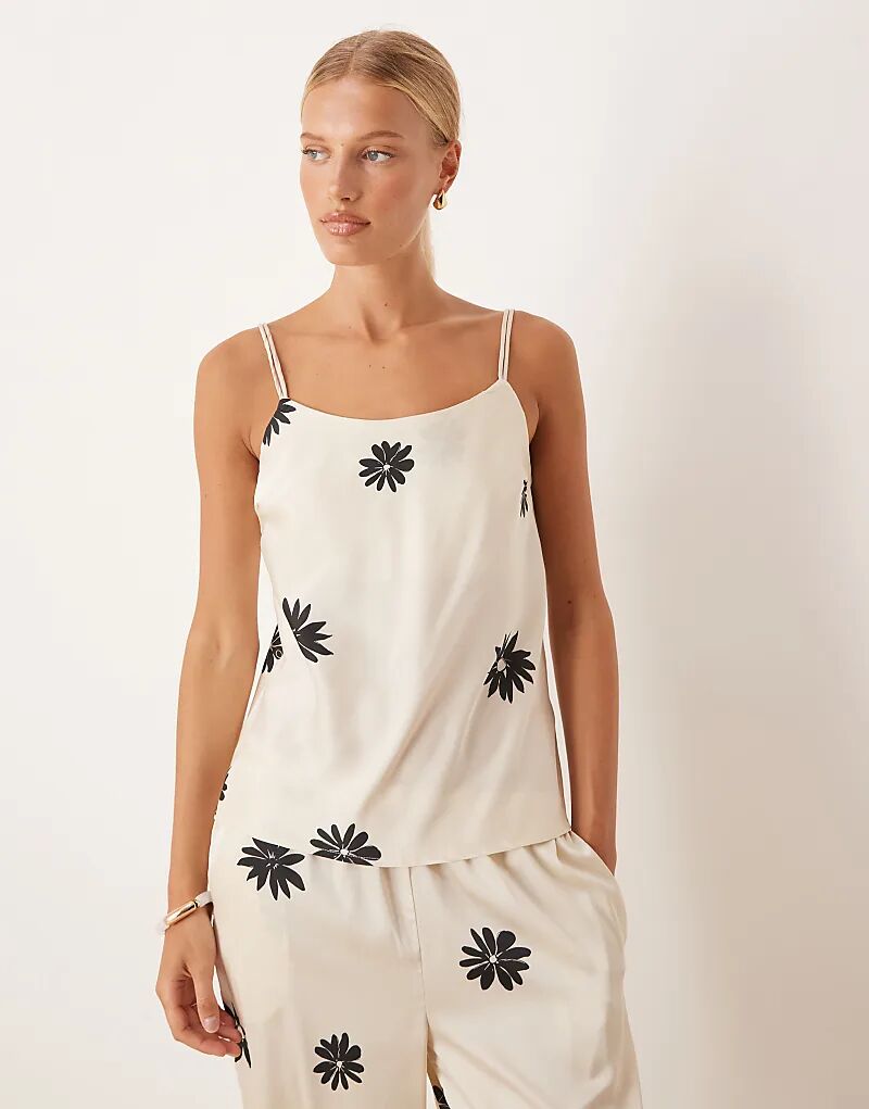 Атласный топ-комбинезон AWARE с однотонным цветочным принтом
Атласный топ-комбинезон AWARE с однотонным цветочным принтом