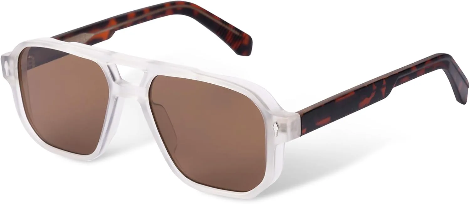 Винтажные солнцезащитные очки с двойной перемычкой для женщин и мужчин, ретро-солнцезащитные очки прямоугольной формы для женщин и мужчин firstsense, Frosted Pearl
Винтажные солнцезащитные очки с двойной перемычкой для женщин и мужчин, ретро-солнцезащитные очки прямоугольной формы для женщин и мужчин firstsense, Frosted Pearl