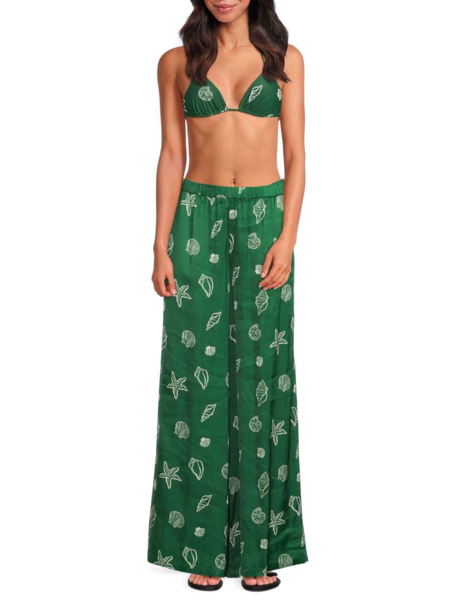 Пляжные брюки с принтом ракушек и широкими штанинами WeWoreWhat, цвет Sea Green Off White
Пляжные брюки с принтом ракушек и широкими штанинами WeWoreWhat, цвет Sea Green Off White