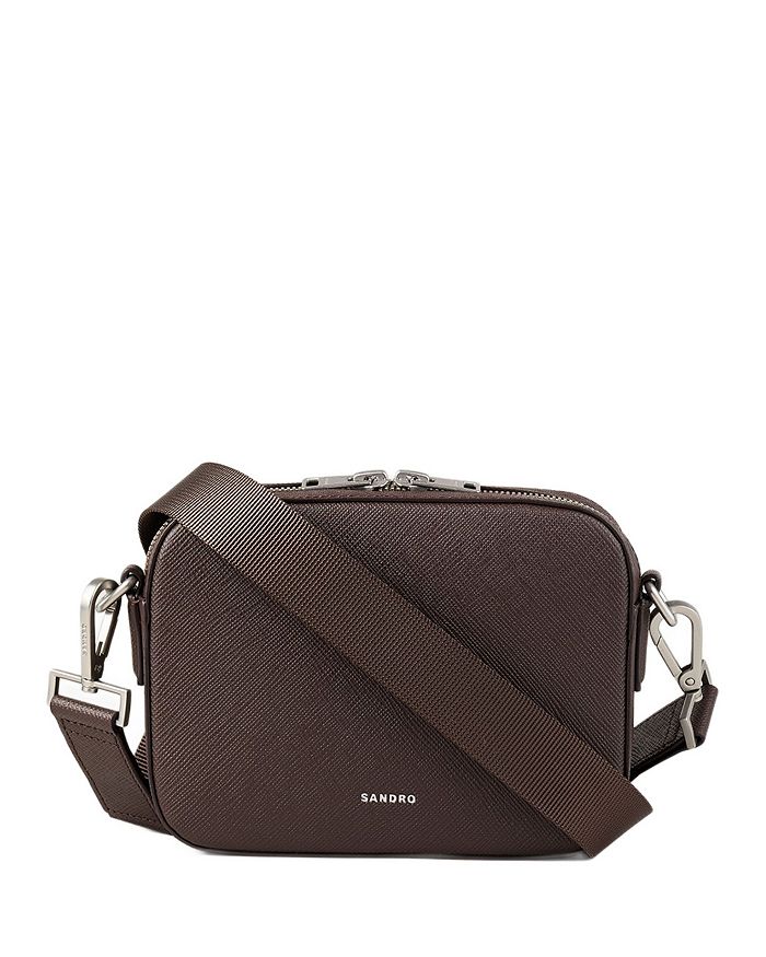 Мужская маленькая кожаная сумка Saffiano Sandro, коричневый
Мужская маленькая кожаная сумка Saffiano Sandro, коричневый