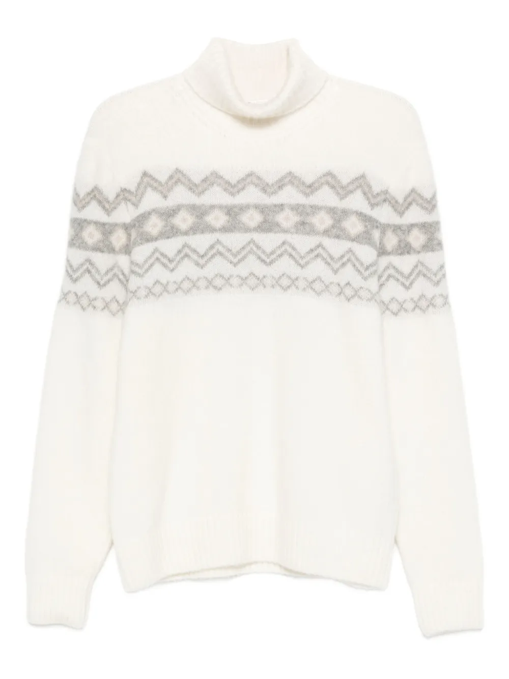 Жаккардовый свитер с высоким воротником Eleventy, нейтральный
Жаккардовый свитер с высоким воротником Eleventy, нейтральный
