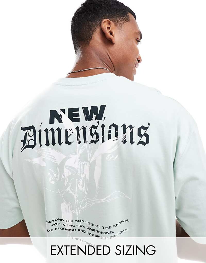 Зеленая футболка оверсайз с принтом на спине ASOS DESIGN
Зеленая футболка оверсайз с принтом на спине ASOS DESIGN