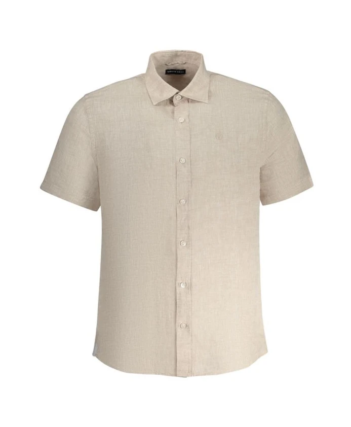 Бежевая льняная рубашка с итальянским воротником North Sails, бежевый
Бежевая льняная рубашка с итальянским воротником North Sails, бежевый