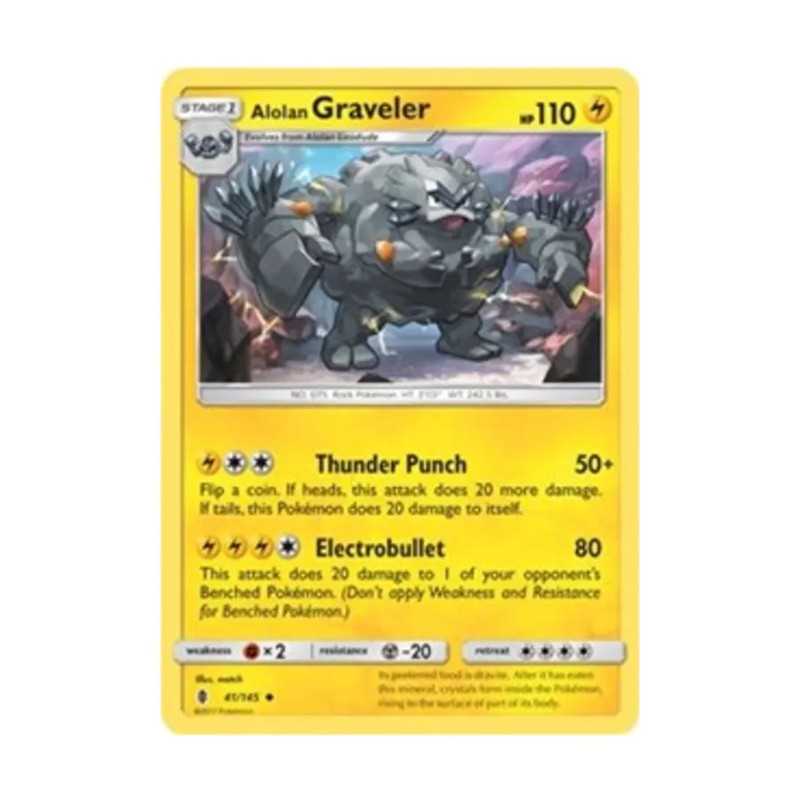CCG Алолан Гравелер (Ю) #41, Pokemon - Sun & Moon - Guardians Rising - Singles 
CCG Алолан Гравелер (Ю) #41, Pokemon - Sun & Moon - Guardians Rising - Singles